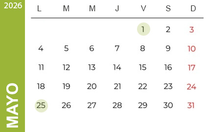 Feriados Mayo 2024