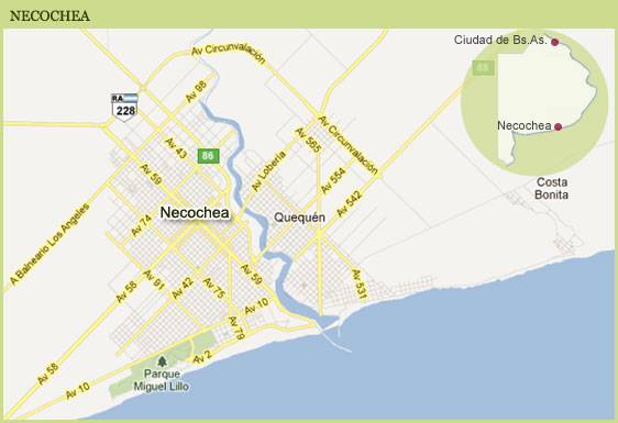 Mapa de Mar de las Pampas